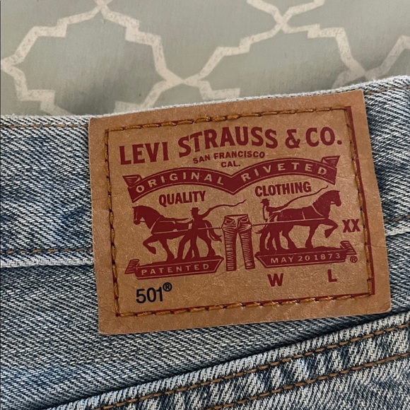 Levi's Blue Jean Shorts for Women - Picture 3 of 6